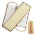 38-inch Natural Loofah Back Scrubber with Cotton Handles