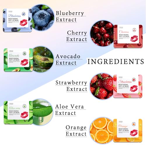 30-Piece Moisturizing Lip Mask Set – Overnight Hydrating Lip Patches