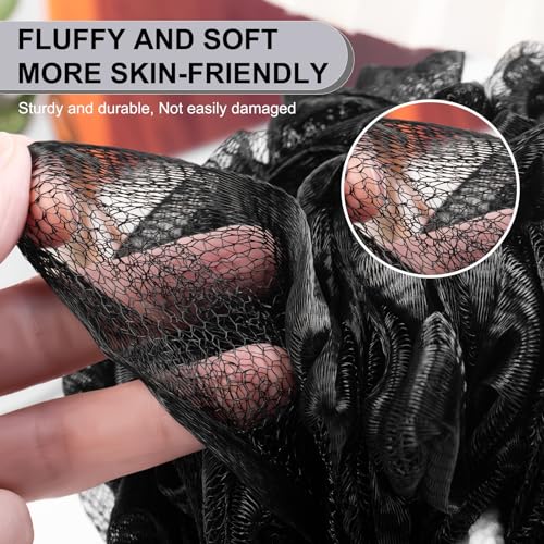 XXL Loofah Sponge 4 Pack - Extra Large Bath Scrubber