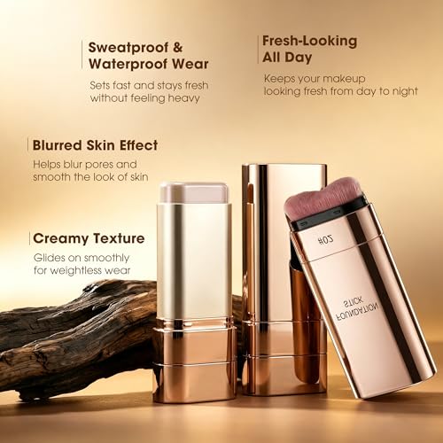 MyTend Full Coverage Foundation Stick with Brush - Natural Beige