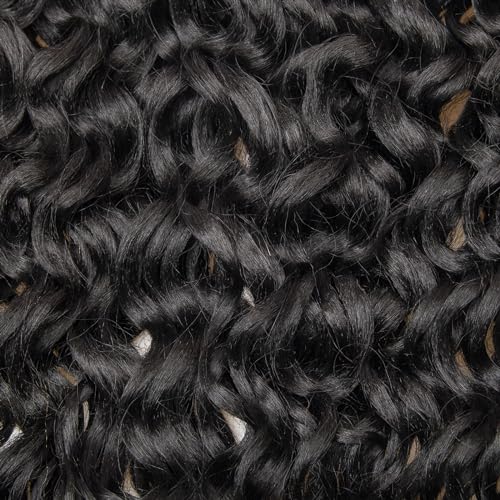 Curly Crochet Hair For Black Women Ocean Wave Crochet Hair Hawaii Deep Wave Braiding Hair Synthetic Bohemian Crochet Braid Water Wave Crochet hair Extensions(Pack of 2, 350#)