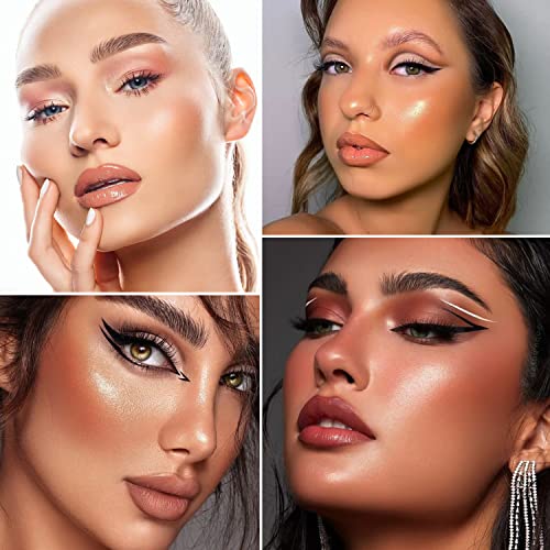 Contour Highlighter Makeup Stick, DE¡¯LANCI 2 PCS Cream Contour Highlighter Sticks with Brush, New Updated Moisturize Highlighter and Bronzer Stick, Face Contour Concealer Makeup For Girls Beginners#1