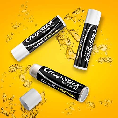 ChapStick Classic Original Lip Balm Tubes - Pack of 3, 0.15 Oz, Non-Tinted, Paraben-Free, Hydrating Lip Care