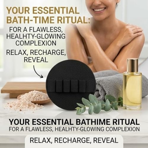 Exfoliating Bath Glove - Gentle Rubber Body Scrubber