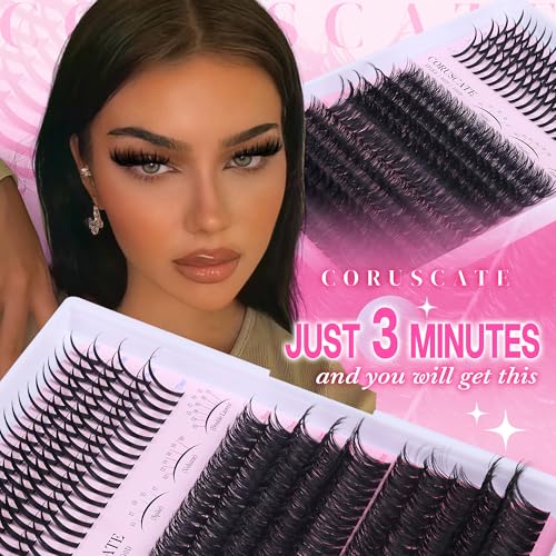 CORUSCATE 60D 80D Spike Lash Clusters 10-21mm Volume Eyelash Extensions