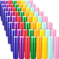 64 Pieces 5ml Empty Lip Balm Tubes, 8 Colors Refillable DIY