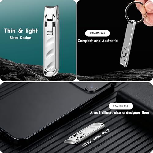 GRANDMIDAS Nail Clipper Set for Women, Professional Nail Cutter with Ergonomic Design, Durable Stainless Steel Nail Clippers for Precise Trimming - Gift for Men, Women and Seniors