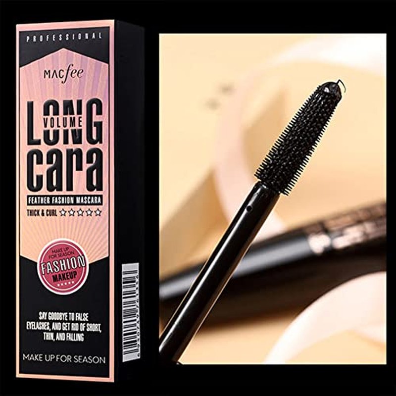 4D Silk Fiber Mascara Black Waterproof Volume & Length - 2 Pack
