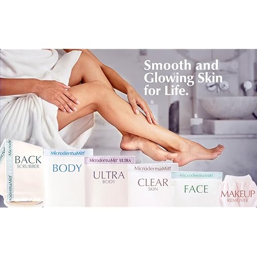 MicrodermaMitt Ultra Head To Toe At Home Spa Treatment 3-Piece Exfoliating Set