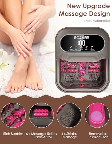 Collapsible Foot Spa with Heat, Bubbles & Touch Control