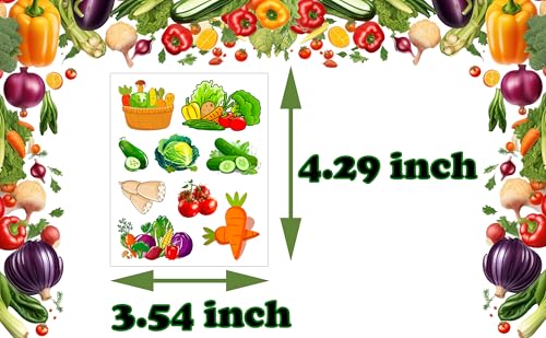 184 Vegetable Temporary Tattoos - Party Supplies & Decorations
