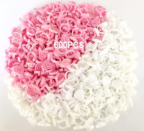 Lash Glue Rings 600PCS - V-Shape Disposable Eyelash Extension Holders