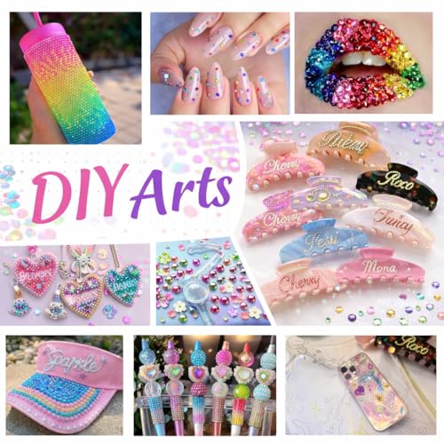 40,000 Pcs Jelly Flatback Rhinestone Bedazzling Kit with Tools - 3mm