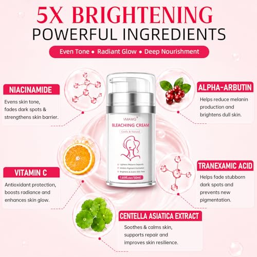 Skin Bleaching Cream with Vitamin C & Arbutin for Dark Spots