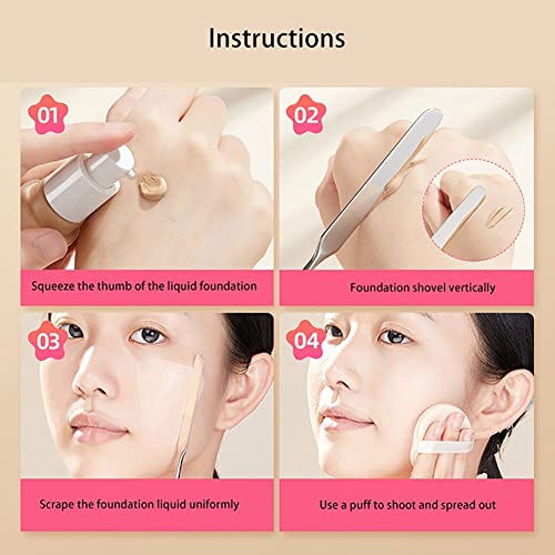 Stainless Steel Makeup Spatula 6-Pack - Foundation Mixer Tool