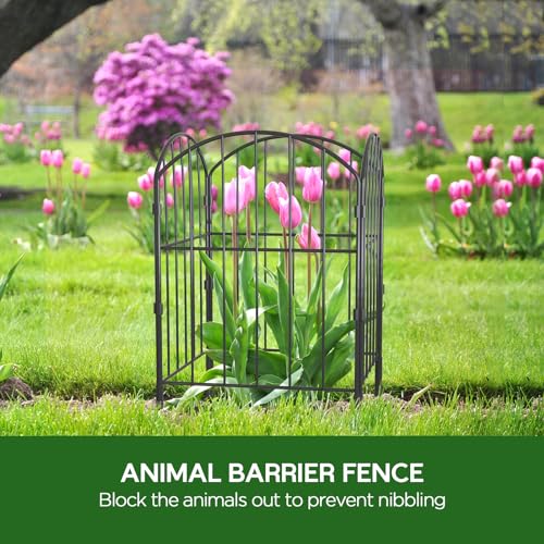 Goovilla 27ft Rustproof Metal Garden Fence for Animal Barrier
