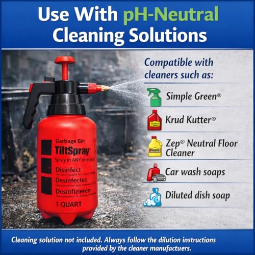 TiltSpray 32oz Heavy Duty Spray Bottle - Upside Down Use & Adjustable Nozzle