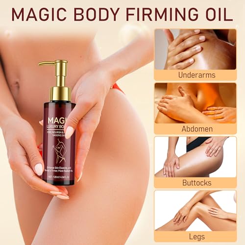 Body Firming Oil ? Nourishing & Hydrating Dry Oil with Vitamin E & Natural Oils, Fast-Absorbing Serum for Crepe Skin, Helps Improve Elasticity & Smooth Skin Appearance, Full Body Care, 120ML