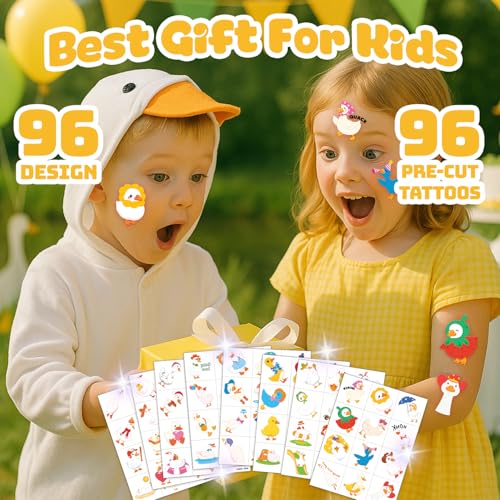 96 Pcs Goose Temporary Tattoos for Kids - Party Favors