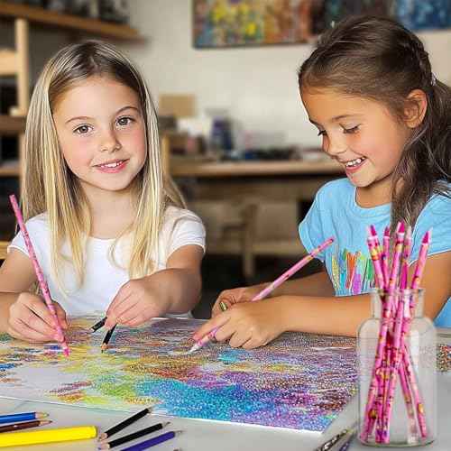 8 Pcs Rhinestone Picker Tool Kit, Self-Adhesive Wax Pencil for Rhinestones and Diamond Painting, Gem Picker Tool Dotting Tools for Nail Art, 4 Wax Pen and 4 Rhinestone Trays rhinestone tools