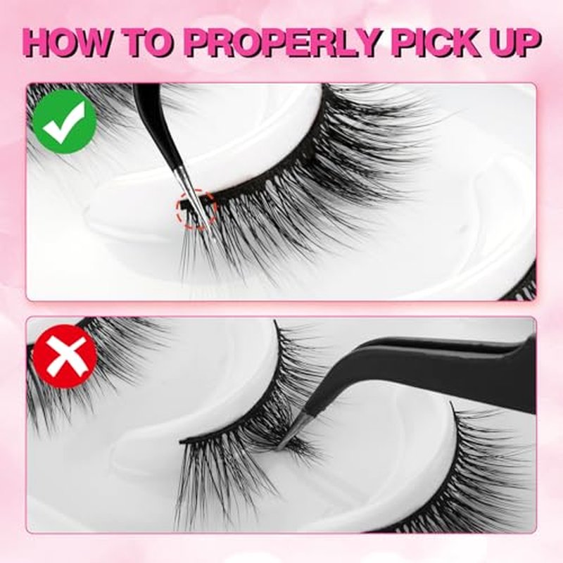 14 Pairs Natural Wispy False Eyelashes - Waterproof Mink Strips