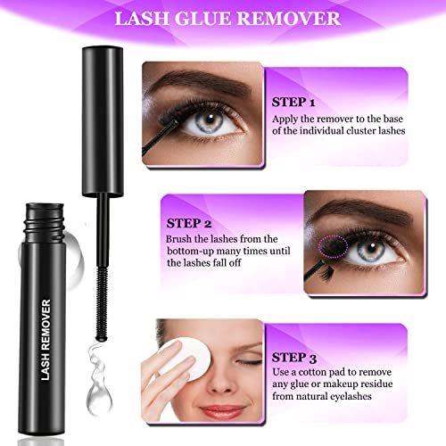 DIY Cluster Lash Extension Kit with Bond & Seal – 144pcs