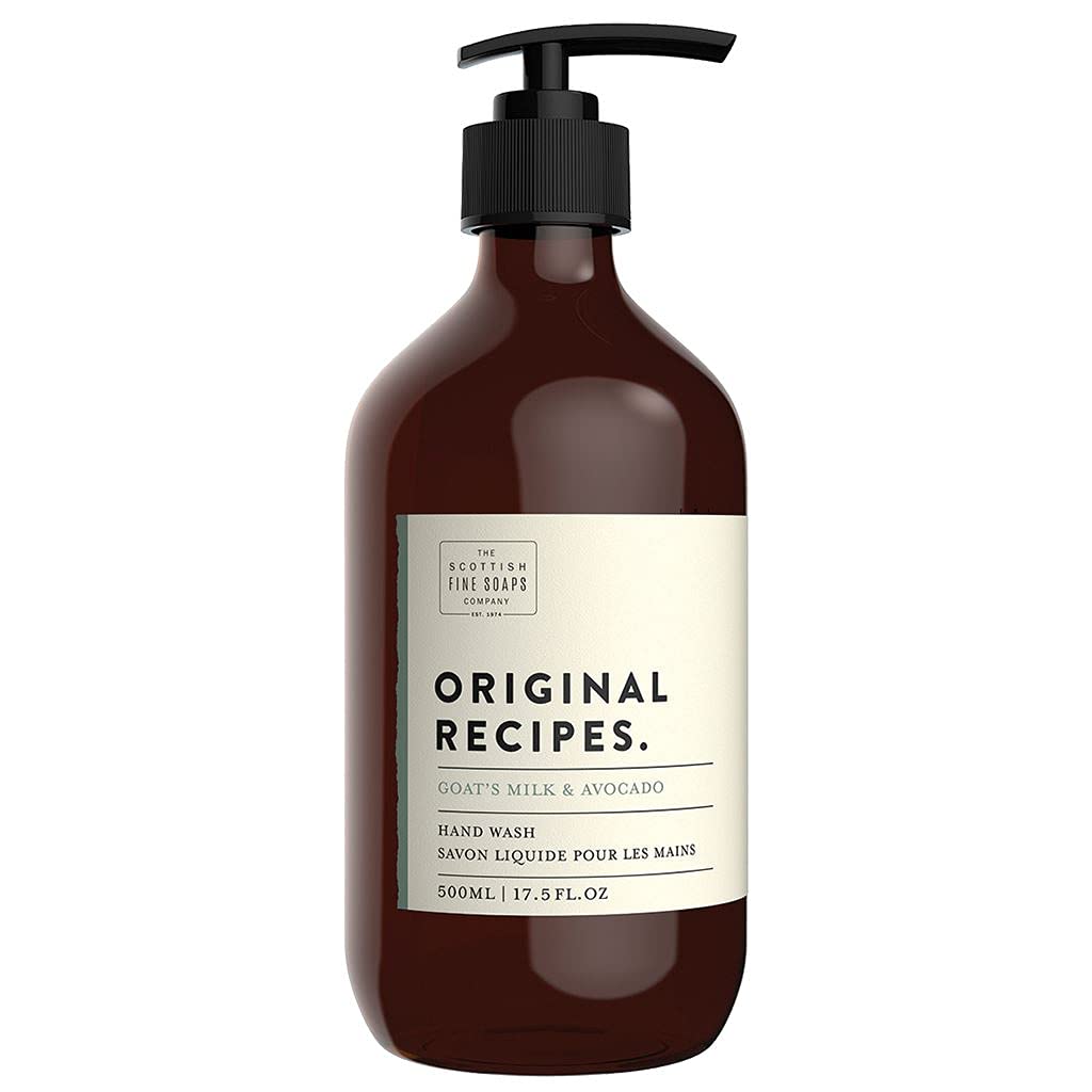 Scottish Fine Soaps Goats Milk and Avocado Hand Wash Pump Bottle, 500 ml