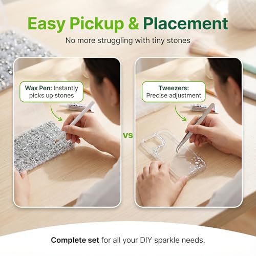 36000Pcs Silver Clear Rhinestones Mixed Sizes 2-6MM Flatback with B7000 Glue