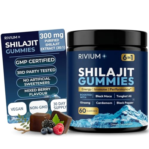 Himalayan Shilajit Gummies with Maca, Ginseng & Tongkat Ali - 60 Count