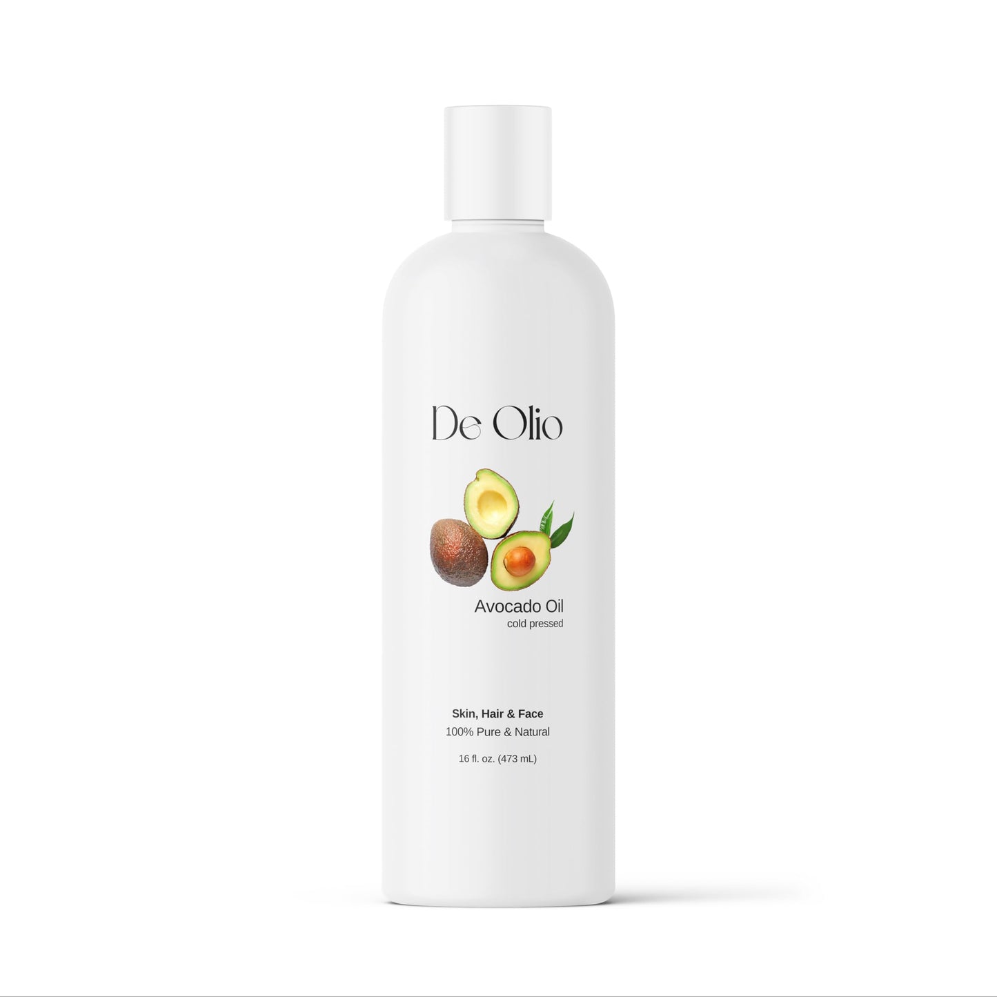 De Olio | Avocado Oil | 100% Pure and Natural | Cold Pressed | Skin & Hair | Carrier Oil | Massage Oil | 16fl. oz.