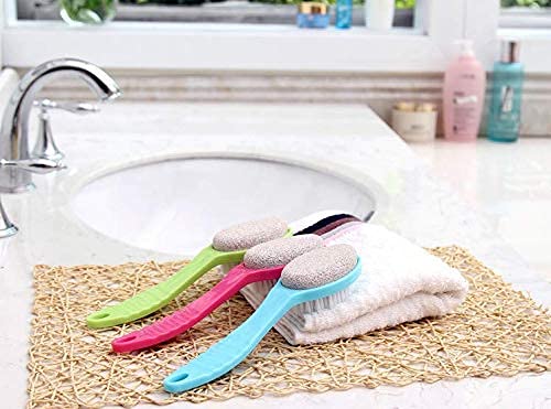 WAFJAMF Foot Stone Brush Exfoliating Brush Shower Foot Srubber with Pumice(1 PCS Blue）