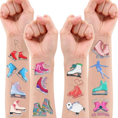 96PCS Ice Skating Temporary Tattoos – Winter Sports Party Favors