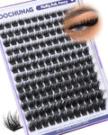 TOOCHUNAG Fluffy D Curl Eyelash Clusters - 10-18mm Volume Extensions