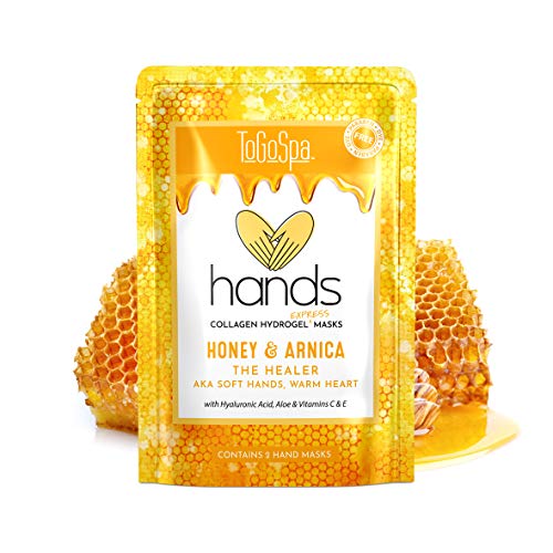 ToGoSpa Honey & Arnica Moisturizing Hand Mask for Dry Cracked Hands (2 Pack)