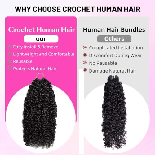 PERISMODA 12 Inch Burmese Curly Human Hair Crochet Bundles 15A 100% Remy