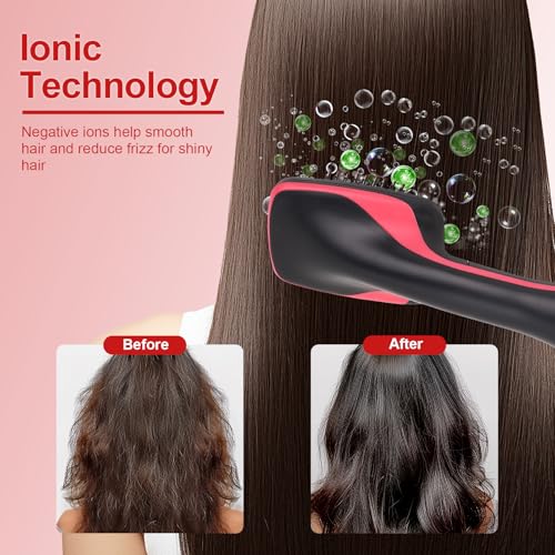 Blow Dryer Brush 3-in-1 Hot Air Paddle Straightener