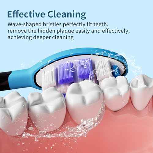 Electric Toothbrush Replacement Heads, 8 Pack Adults Kids 7+ Sonicare Toothbrush Replacement Brush Heads Sensitive Replacement Heads C2 C3 G2 G3 A3, Black