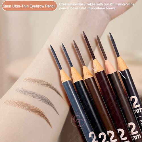 2mm Ultra-Fine Eyebrow Pencil - Peel-Off Brow Pencil (4pc)