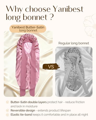 Double Layer Satin Sleep Bonnet for Natural Hair
