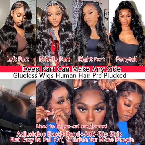 13x6 Lace Front Wig Human Hair 30" Body Wave 200% Density