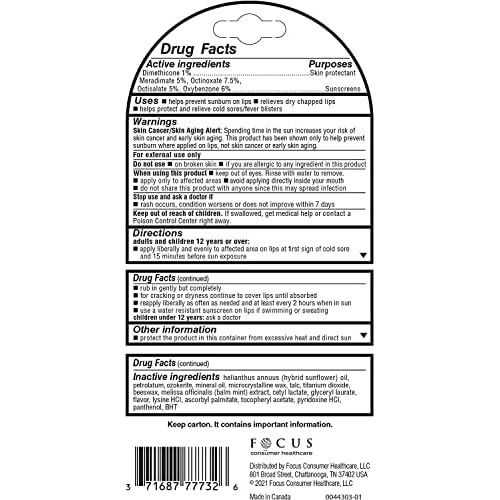 Herpecin-L Everyday Protection SPF 30 Lip Balm 0.1 Oz. - Pack of 6
