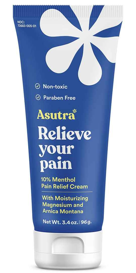 ASUTRA Muscle Pain Relief Cream 3.4 oz | Cooling Menthol with Moisturizing Magnesium and Arnica Montana Oil