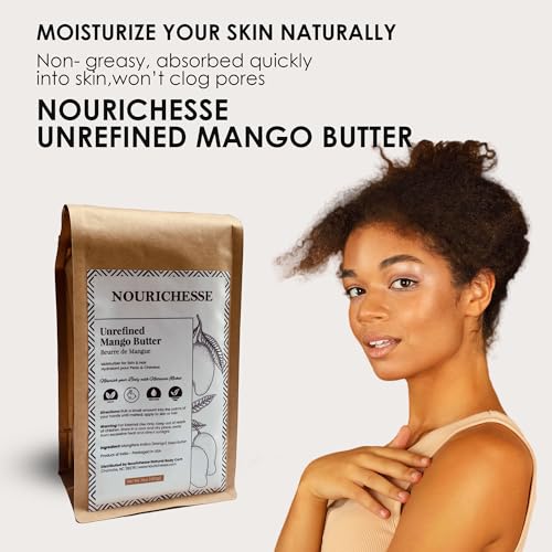 Unrefined Mango Butter - 1LB (16oz) Block, 100% Pure Raw Mango Butter