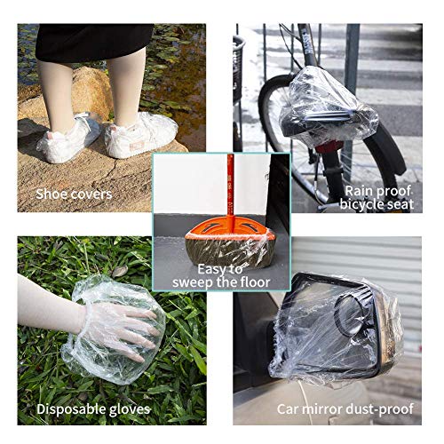 Medium 30pcs Disposable Waterproof Shower Caps - Clear Elastic Bath Caps for Women Men Spa Travel