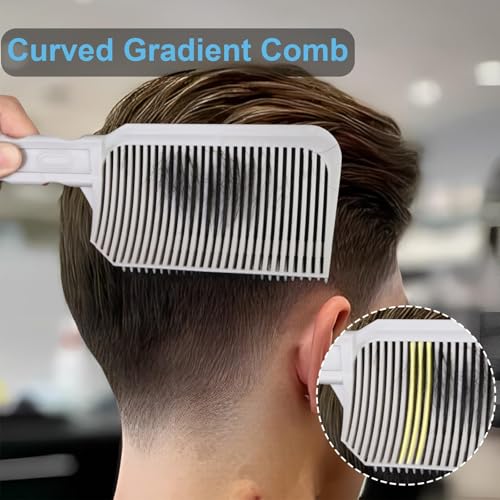FOWSRHRG Fade Combs - 2PCS Hair Cutting Guide for Men, Anti-Static & Non-Slip
