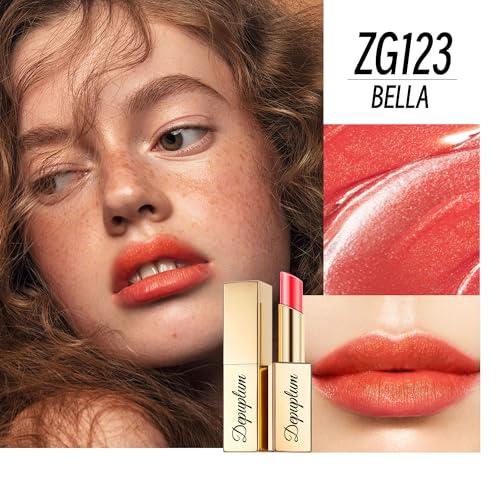 Depuplum Orange Red Shimmer Lip Balm - Moisture Tinted Gloss