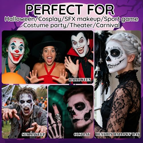 Professional Face Paint Kit for Halloween Costumes & Cosplay