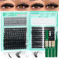 Lash Clusters Kit DIY Eyelash Extensions 12-20mm with Bond & Tweezers