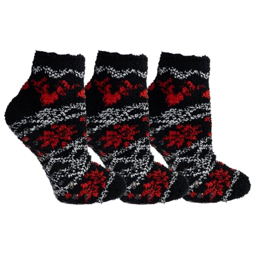 Dr. Scholl's Women's Winter Spa Socks - 3 Pack, Black Assorted