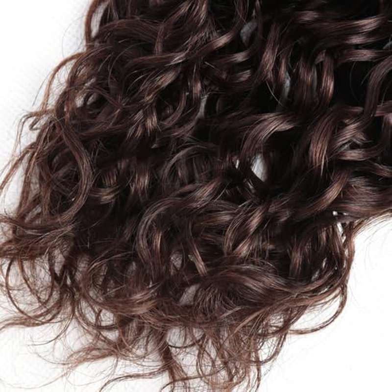 #4 Dark Brown Kinky Curly Human Hair Bundles 30-34 Inch